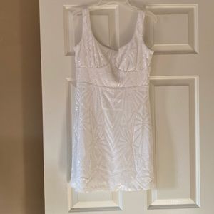 NWOT sequin white lulus dress